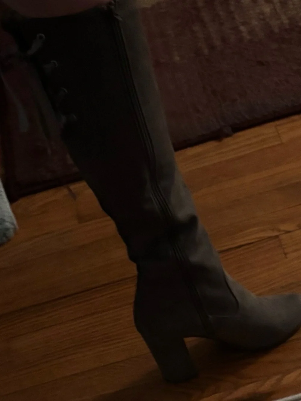 JustFab Women's Over-the-Knee Suede Boot in Dark Brown